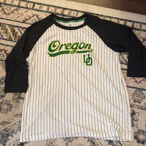 Colosseum Oregon Kids Pinstripe Raglan Tee